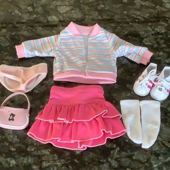 American Girl Marvel Unknown Other - 6 piece 18” doll Skirt Outfit Top Shoes Bag Socks Panties fits American Girl